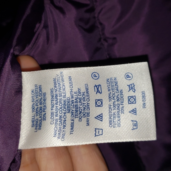 Lands End women's dark purple quilted vest. New without tags. Size Lg 14-16 - Picture 5 of 6